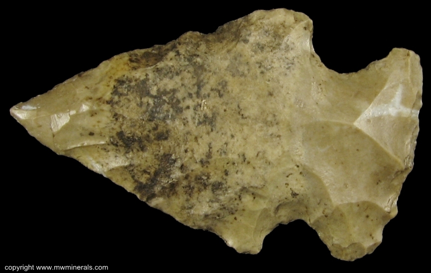 Mineral Specimen: Chert Arrowhead from Near Lake City, Missaukee County, Michigan, USA