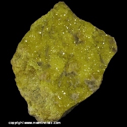 Minerals Specimen: Sulfur from Agrigento Province, Sicily, Italy