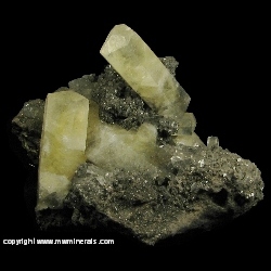 Mineral Specimen: Hexagonal Calcite, Marcasite from Sweetwater Mine, Ellington, Viburnum Trend District, Reynolds County, Missouri, USA