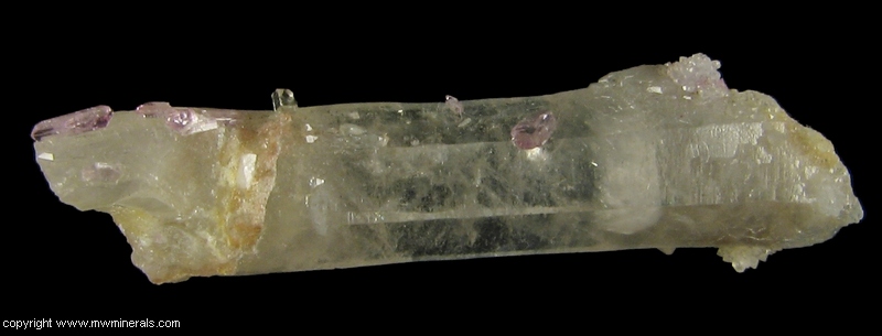 Mineral Specimen: Pink Topaz on Quartz from Brumado. Bahia, Brazil