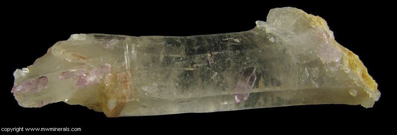 Mineral Specimen: Pink Topaz on Quartz from Brumado. Bahia, Brazil