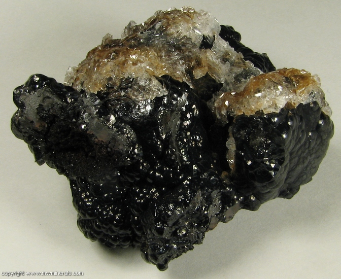 Mineral Specimen: Selenite on Goethite from Mina Ojuela, Mapimi, Durango, Mexico