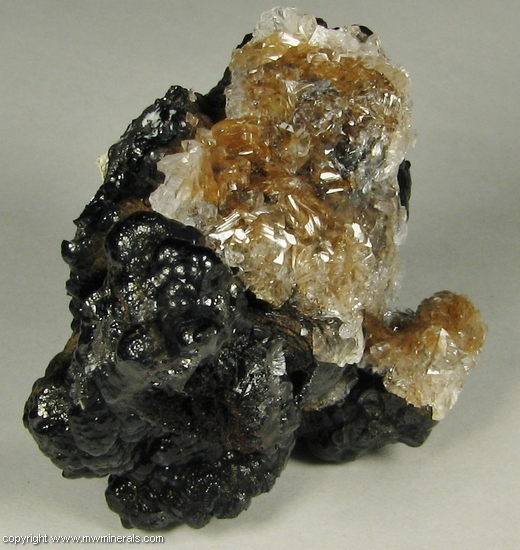 Mineral Specimen: Selenite on Goethite from Mina Ojuela, Mapimi, Durango, Mexico