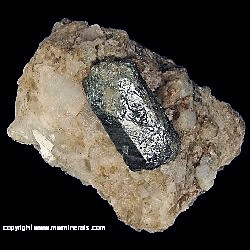 Minerals Specimen: Blue Apatite in Calcite from Gracefield, La Vallee-de-la-Gatineau RCM, Outaouais, Quebec, Canada