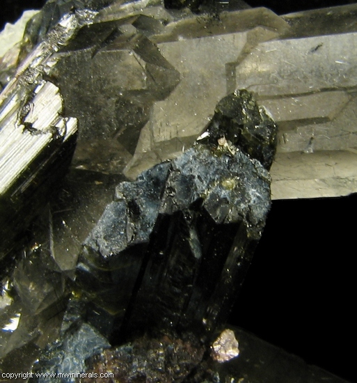 Mineral Specimen: Tourmaline, Quartz, Lepidolite, Albite and Fluorapatite from Pederneira Mine, Sao Jose da Safira, Minas Gerais, Brazil