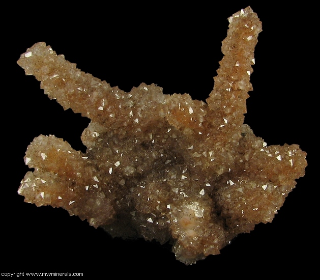 Mineral Specimen: Quartz  Stalactical Gowth from Irai, Rio Grande do Sul, Brazil