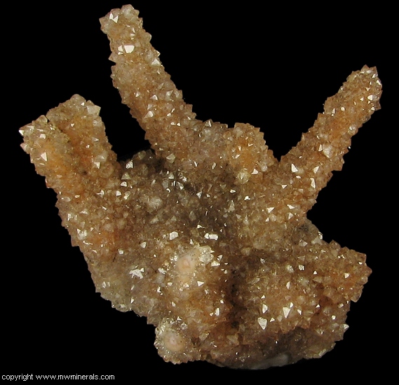 Mineral Specimen: Quartz  Stalactical Gowth from Irai, Rio Grande do Sul, Brazil