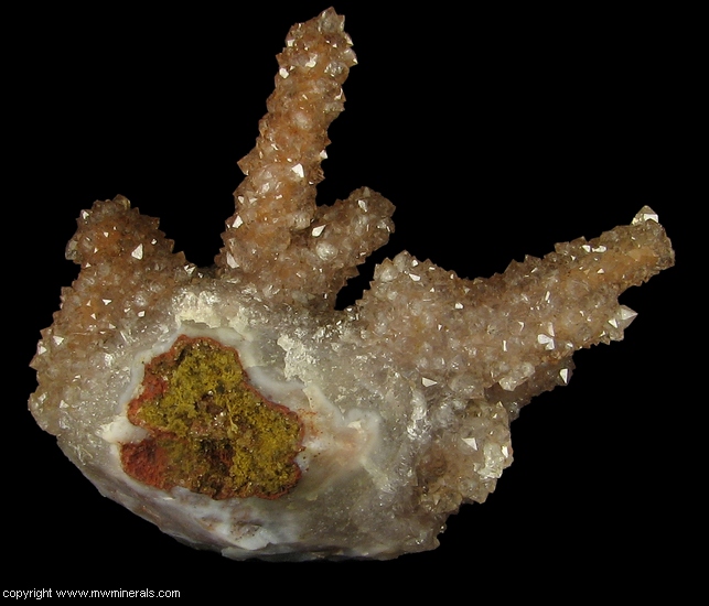 Mineral Specimen: Quartz  Stalactical Gowth from Irai, Rio Grande do Sul, Brazil