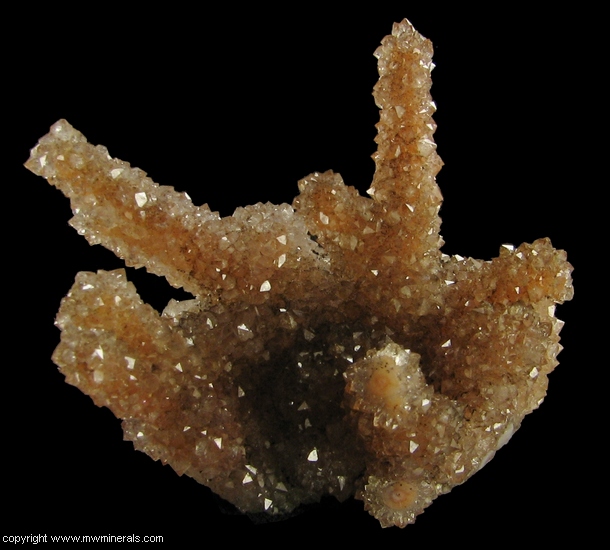 Mineral Specimen: Quartz  Stalactical Gowth from Irai, Rio Grande do Sul, Brazil