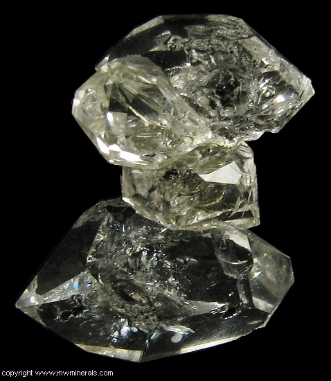 Mineral Specimen: Stacked Herkimer Diamonds from Herkimer, New York, USA