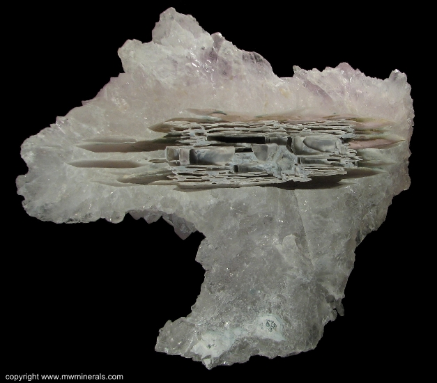 Mineral Specimen: Lilac Amethyst cast after Anhydrite from Planalto, Alto Uruguai region, Rio Grande do Sul, Brazil