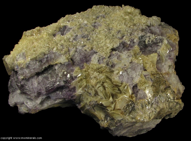 Mineral Specimen: Fluorite and Muscovite from McAfee Cliams, White Mountains, Inyo County, California