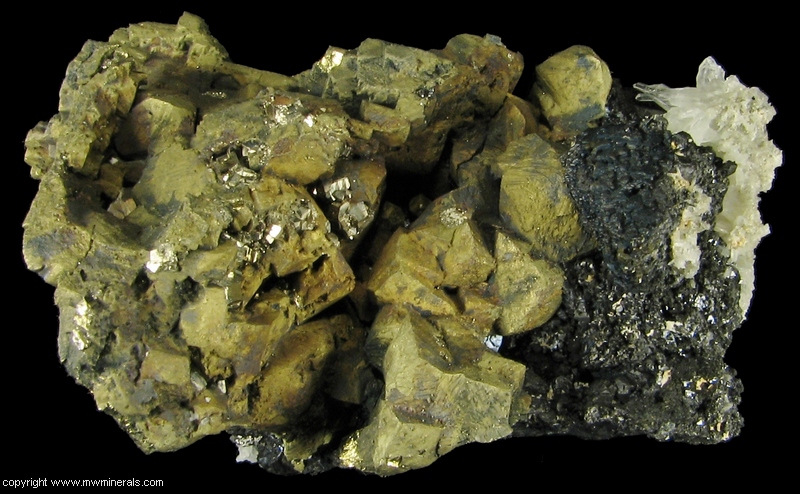 Mineral Specimen: Chalcopyrite, Pyrite, Sphalerite, Galena and Quartz from Madan District, Southern Rodope Mountains, Bulgaria