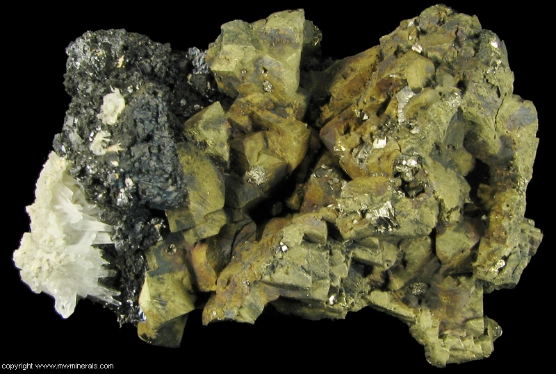Mineral Specimen: Chalcopyrite, Pyrite, Sphalerite, Galena and Quartz from Madan District, Southern Rodope Mountains, Bulgaria