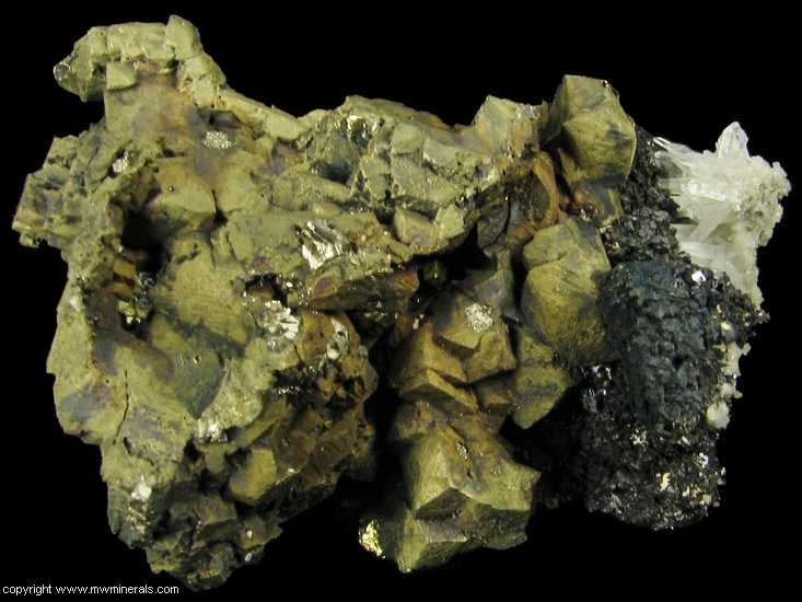 Mineral Specimen: Chalcopyrite, Pyrite, Sphalerite, Galena and Quartz from Madan District, Southern Rodope Mountains, Bulgaria