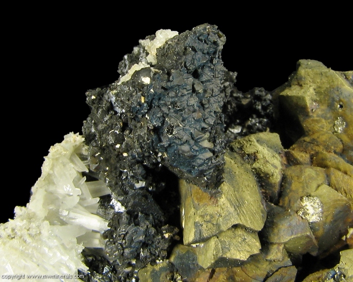 Mineral Specimen: Chalcopyrite, Pyrite, Sphalerite, Galena and Quartz from Madan District, Southern Rodope Mountains, Bulgaria