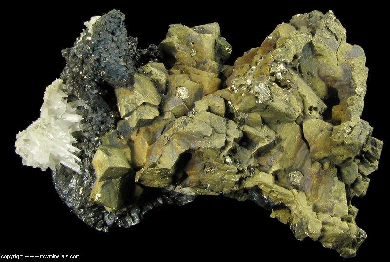 Mineral Specimen: Chalcopyrite, Pyrite, Sphalerite, Galena and Quartz from Madan District, Southern Rodope Mountains, Bulgaria