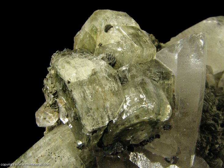 Mineral Specimen: Fluorapatite, Quartz and Mica Group from Panasqueira Mines, Panasqueira, Covilha, Castelo Branco District, Portugal