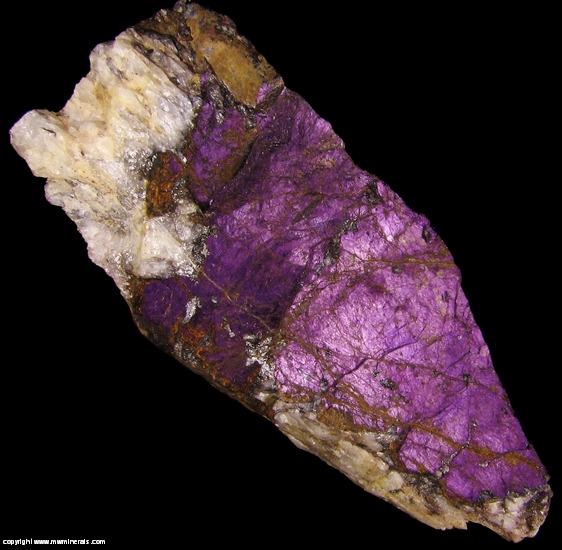 Mineral Specimen: Purpurite from Cameroon pegmatite, Goabeb Farm 63, Karibib District, Erongo Region, Namibia