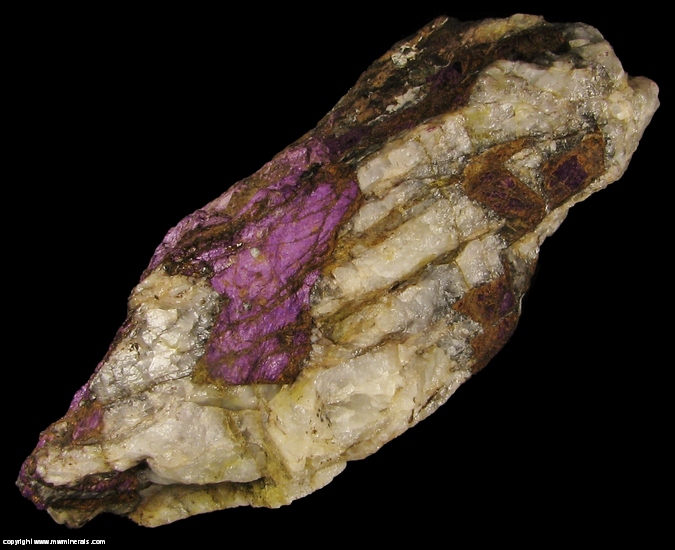 Mineral Specimen: Purpurite from Cameroon pegmatite, Goabeb Farm 63, Karibib District, Erongo Region, Namibia