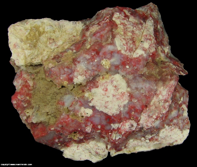 Mineral Specimen: Myrickite: Cinnabar in Common Opal from Winnemucca District, Humboldt Co., Nevada, USA