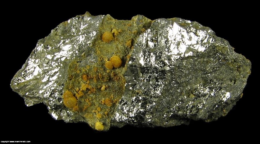Mineral Specimen: Karibibite on Scorodite on Lollingite from Boca Rica Mine, Galileia, Mians Gerais, Brazil
