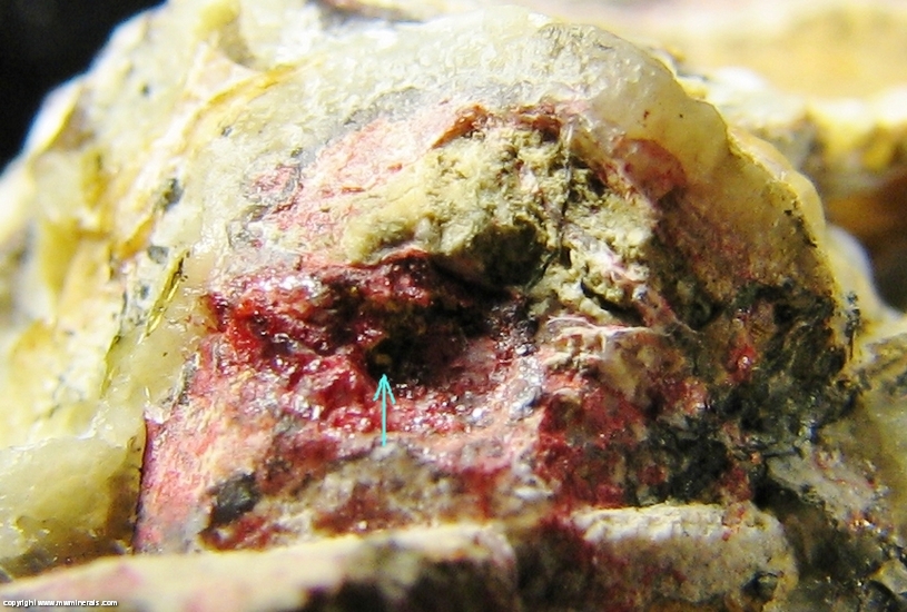 Mineral Specimen: Wattersite and Edoylerite with Cinnabar from Clear Creek claim, Picacho Peak, New Idria District, Diablo Range, San Benito Co., California, USA