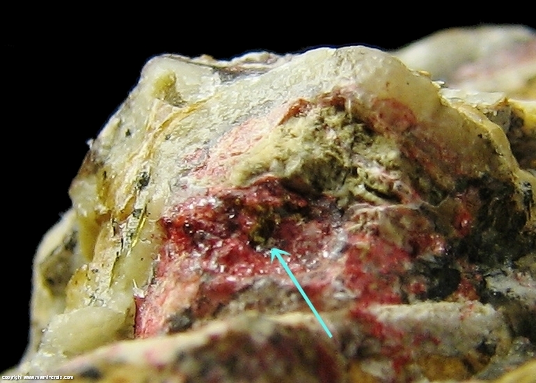 Mineral Specimen: Wattersite and Edoylerite with Cinnabar from Clear Creek claim, Picacho Peak, New Idria District, Diablo Range, San Benito Co., California, USA