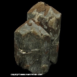 Minerals Specimen: Fluorapatite coated with Hematite from Pea Ridge Mine, Sullivan, Washington Co., Missouri, USA Minerals Specimen: Fluorapatite coated with Hematite from Pea Ridge Mine, Sullivan, Washington Co., Missouri, USA