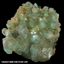 Minerals Specimen: Ajoite included in Quartz from Messina mine, Messina District, Limpopo Province, South Africa Minerals Specimen: Ajoite included in Quartz from Messina mine, Messina District, Limpopo Province, South Africa