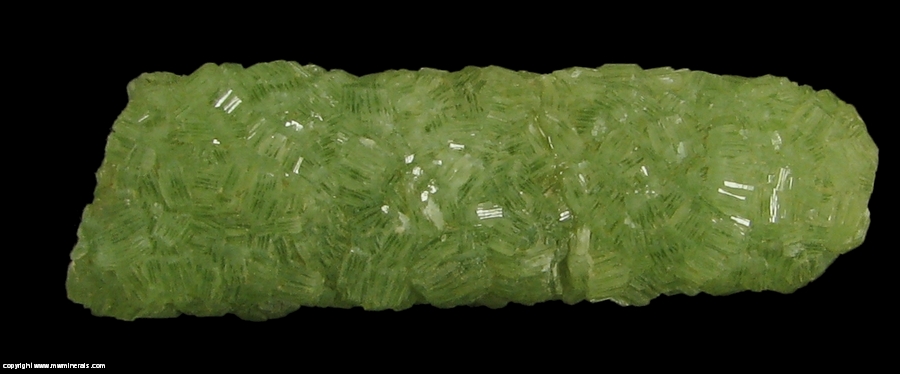 Mineral Specimen: Prehnite Cast after Laumonite from Lane & Sons Traprock quarries, Westfield, Hampden County, Massachusetts, USA