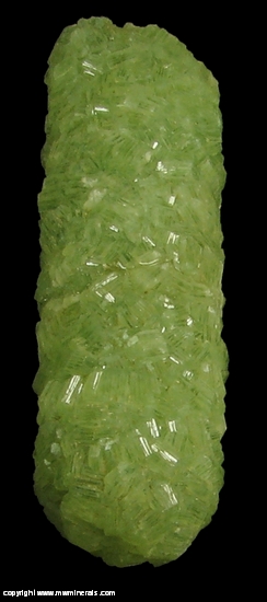 Mineral Specimen: Prehnite Cast after Laumonite from Lane & Sons Traprock quarries, Westfield, Hampden County, Massachusetts, USA