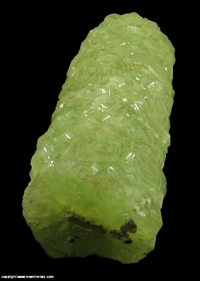Mineral Specimen: Prehnite Cast after Laumonite from Lane & Sons Traprock quarries, Westfield, Hampden County, Massachusetts, USA