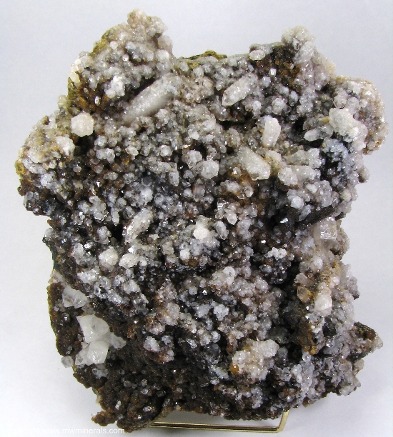 Mineral Specimen: Andradite Garnet and Quartz from El Mochito Mine, El Mocho, Santa Barbara Department, Honduras