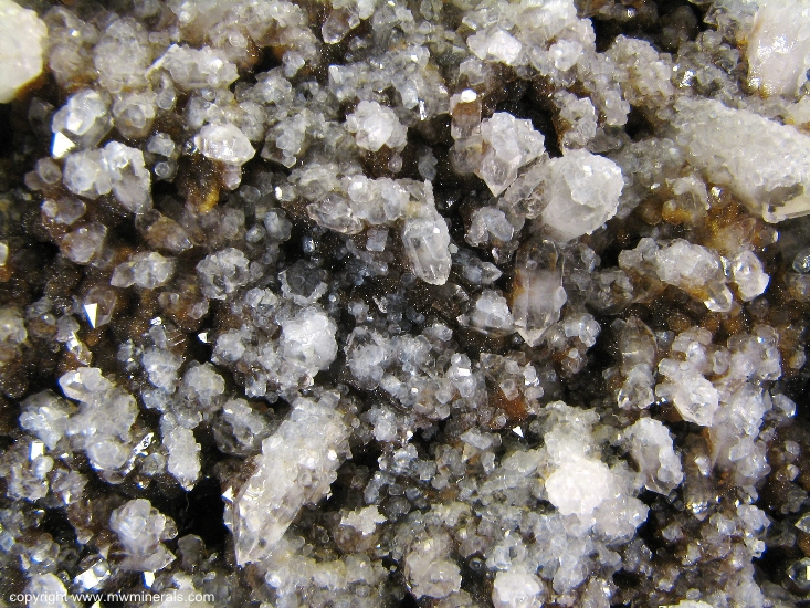 Mineral Specimen: Andradite Garnet and Quartz from El Mochito Mine, El Mocho, Santa Barbara Department, Honduras