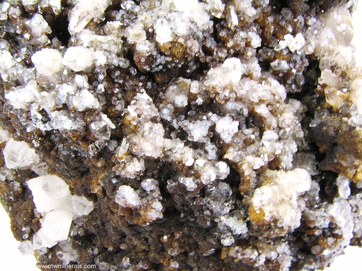 Mineral Specimen: Andradite Garnet and Quartz from El Mochito Mine, El Mocho, Santa Barbara Department, Honduras