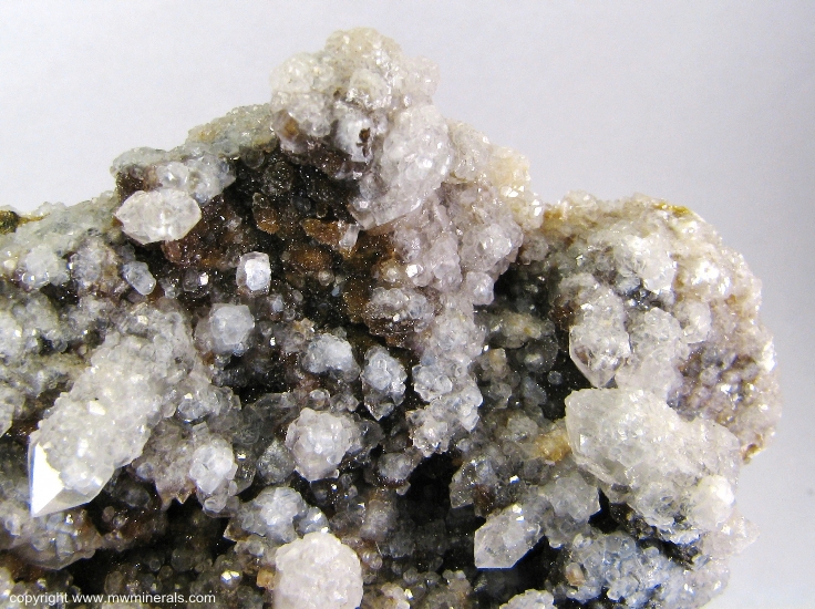 Mineral Specimen: Andradite Garnet and Quartz from El Mochito Mine, El Mocho, Santa Barbara Department, Honduras