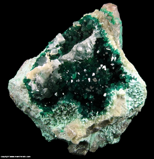 Mineral Specimen: Dioptase from Kaokoveld Plateau, Kunene Region, Namibia