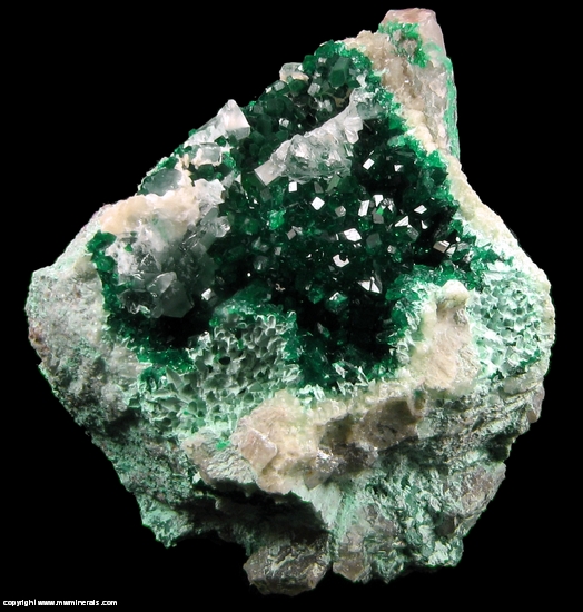 Mineral Specimen: Dioptase from Kaokoveld Plateau, Kunene Region, Namibia