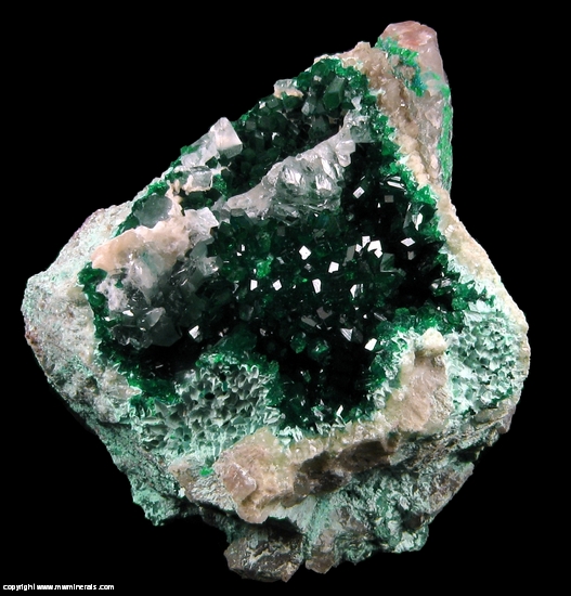 Mineral Specimen: Dioptase from Kaokoveld Plateau, Kunene Region, Namibia