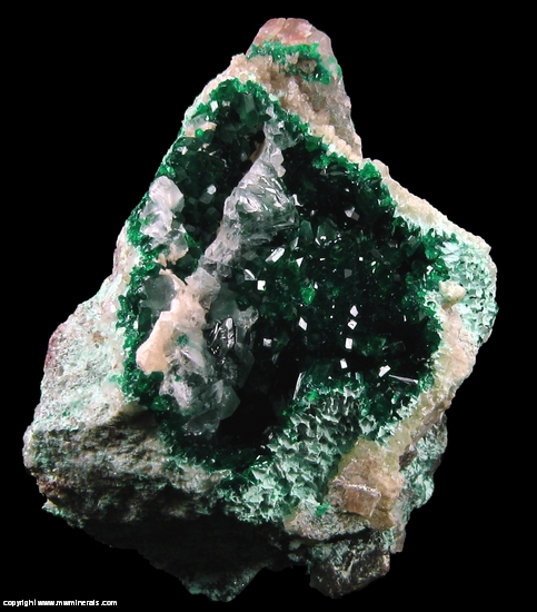 Mineral Specimen: Dioptase from Kaokoveld Plateau, Kunene Region, Namibia