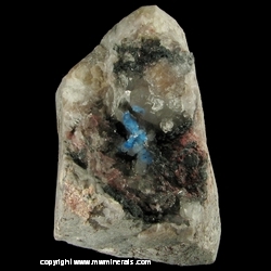 Minerals Specimen: Papagoite included in Quartz with Hematite from Messina mine, Messina District, Limpopo Province, South Africa Minerals Specimen: Papagoite included in Quartz with Hematite from Messina mine, Messina District, Limpopo Province, South Africa