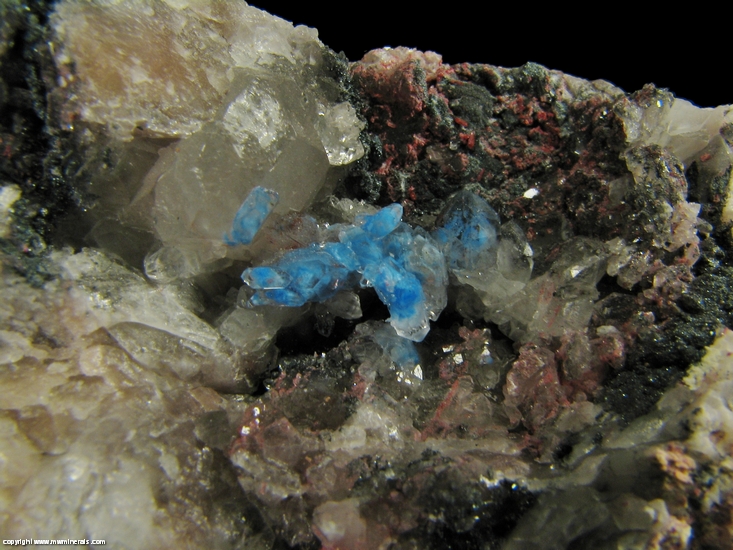 Mineral Specimen: Papagoite included in Quartz with Hematite from Messina mine, Messina District, Limpopo Province, South Africa
