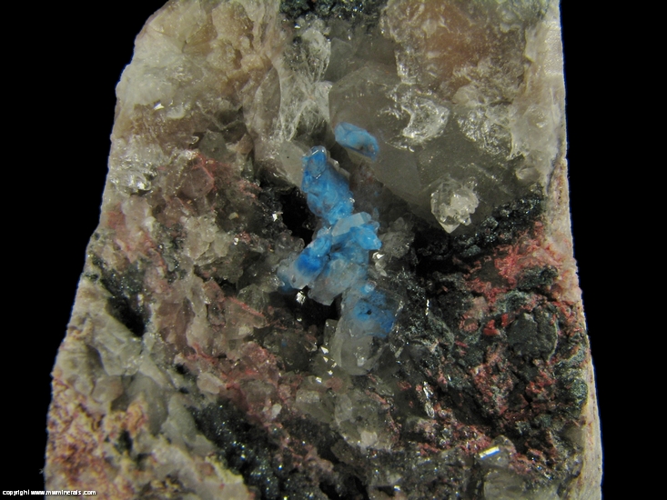 Mineral Specimen: Papagoite included in Quartz with Hematite from Messina mine, Messina District, Limpopo Province, South Africa