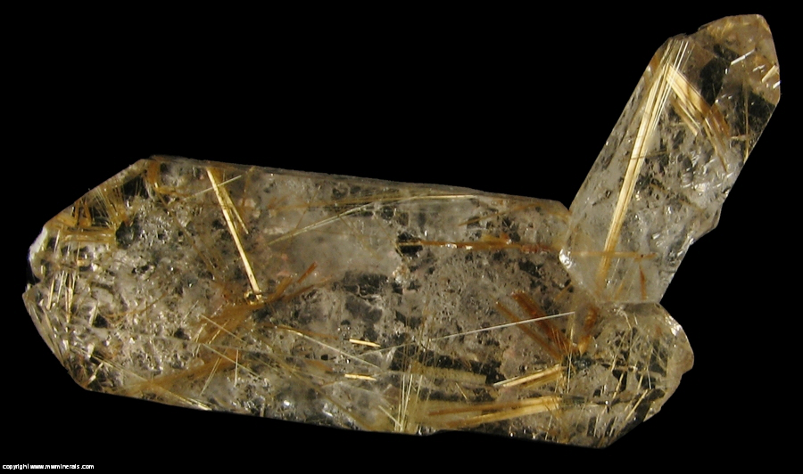 Mineral Specimen: Rutilated Quartz with Hematite from Novo Horizonte, Bahia, Brazil