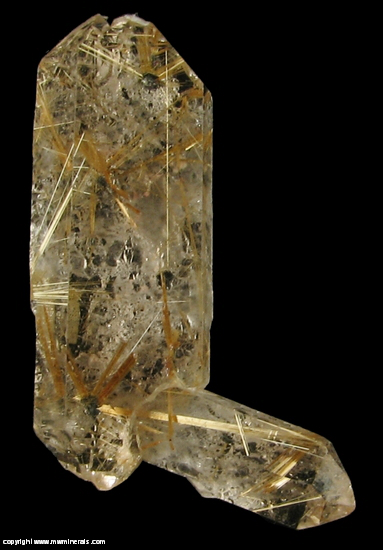 Mineral Specimen: Rutilated Quartz with Hematite from Novo Horizonte, Bahia, Brazil