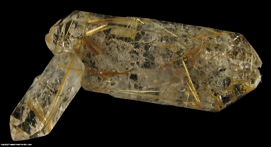 Mineral Specimen: Rutilated Quartz with Hematite from Novo Horizonte, Bahia, Brazil