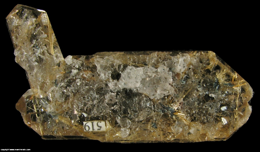 Mineral Specimen: Rutilated Quartz with Hematite from Novo Horizonte, Bahia, Brazil