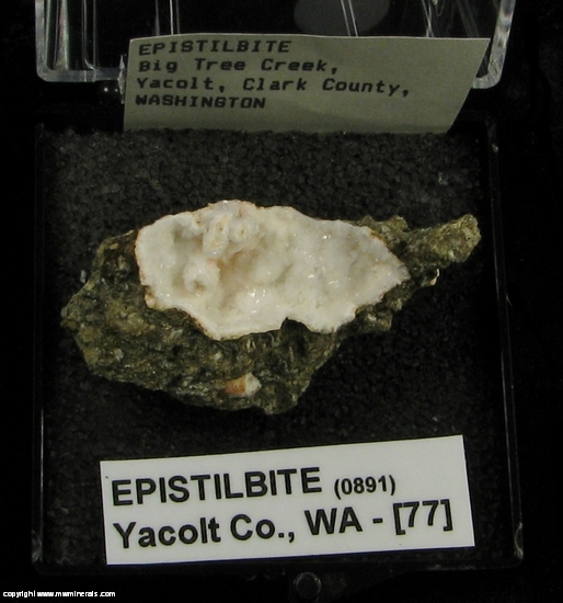 Mineral Specimen: Epistilbite from Big Tree Creek, Yacolt, Clark Co., Washington, USA
