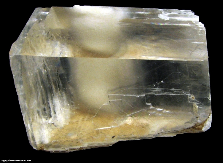 Mineral Specimen: Okenite Included in Optical Calcite from Mumbai District, Maharashtra, India